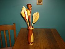 Hand Crafted Vases And Flowers 2 small