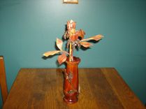 Hand Crafted Vases And Flowers 3 small