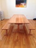 Cherry Trestle Table And Benches 2 small