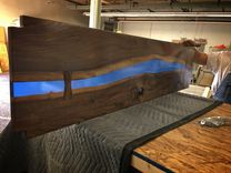 Black Walnut & Blue Resin Tv Stand 1 small
