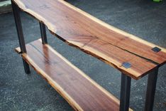 Black Walnut & Steel Sofa Table 1 small
