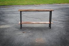Black Walnut & Steel Sofa Table 2 small