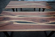 Black Walnut & Black Resin Dining Table 3 small