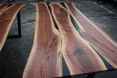 Black Walnut & Black Resin Dining Table 1 small