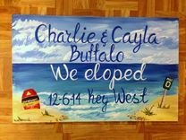 We Eloped Beach Wedding Sign 4 small