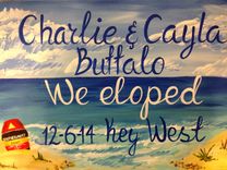 We Eloped Beach Wedding Sign 2 small
