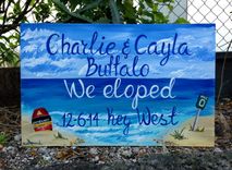 We Eloped Beach Wedding Sign 1 small
