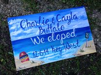 We Eloped Beach Wedding Sign 3 small