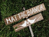 Personalized Wedding Sign. Beach Wedding Sign 3 small