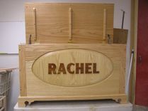 Oak Blanket Chest With Name 2 small
