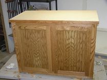 Oak And Oak Beadboard Kitchen Island 1 small