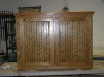 Oak And Oak Beadboard Kitchen Island 3 small