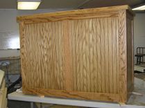 Oak And Oak Beadboard Kitchen Island 4 small
