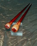 His And Hers Hand-Turned Walking Canes (Bloodwood And Lacewood With A Touch Of Ebony) 1 small