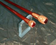 His And Hers Hand-Turned Walking Canes (Bloodwood And Lacewood With A Touch Of Ebony) 2 small