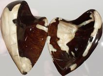 Heart Shaped Manzanita Hand Carved Jewelry Box - Islands 1 small