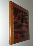 Wood Sprite Wall Art - 18" X 18" Sculpture - Recycled Solid Stained Cherry Wood 2 small