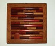 Wood Sprite Wall Art - 18" X 18" Sculpture - Recycled Solid Stained Cherry Wood 1 small