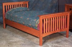 Quartersawn Oak Mission Style Bed 3 small