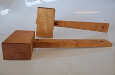 3/4 Pound Solid Maple Adjusted Grip Wooden Mallet 1 small