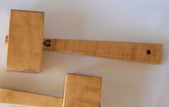 3/4 Pound Solid Maple Adjusted Grip Wooden Mallet 3 small