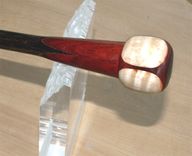 Hand-Turned Mesquite Bloodwood And Maple Walking Cane 1 small