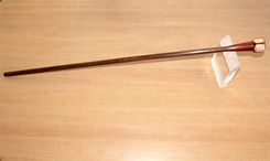 Hand-Turned Mesquite Bloodwood And Maple Walking Cane 3 small