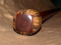 Bloodwood And Zebrawood Walking Cane 2 small