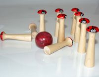 10 Pin  Wooden Lady Bug Bowling Set 2 small