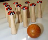 10 Pin  Wooden Lady Bug Bowling Set 3 small