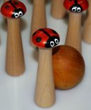 10 Pin  Wooden Lady Bug Bowling Set 4 small