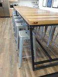 Reclaimed Wood And Steel Industrial High Top Conference Table 2 small