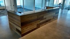 Contemporary Reclaimed Wood And Steel Reception Desk 3 small