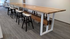 Custom Contemporary Reclaimed Wood And Steel Conference Table. 1 small