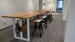 Custom Contemporary Reclaimed Wood And Steel Conference Table. 3 small