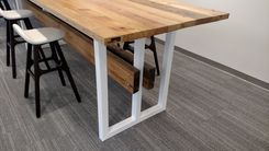 Custom Contemporary Reclaimed Wood And Steel Conference Table. 4 small