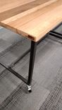 Reclaimed Oak High-Top Work Table W/ Casters 4 small