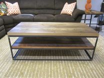 Reclaimed Hardwood Coffee Table In Steel Box Frame 3 small