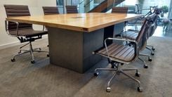Reclaimed Wood And Steel Industrial Conference Table 2 small