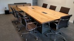 Reclaimed Wood And Steel Industrial Conference Table 3 small
