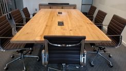 Reclaimed Wood And Steel Industrial Conference Table 4 small