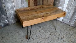 Barn Beam And Hairpin Leg Coffee Table 2 small