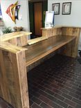 Rustic Reclaimed Wood And Live Edge Reception Desk 2 small