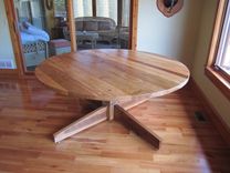 6' Round Barn Beam Dinning Table 2 small