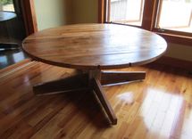 6' Round Barn Beam Dinning Table 3 small