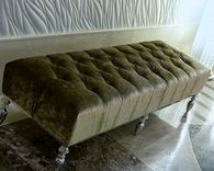 Custom Made Tufted Ottoman. Send Us Your Fabric. 2 small