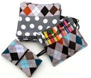 Wedding Favors. Kid's Crayon Wallet. Party Pack 3 small