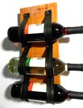 Wine Rack, Wall Mounted Upcycled. Made From  Recycled Reclaimed Wood, Bike Tire Tubes 5 small