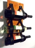 Wine Rack, Wall Mounted Upcycled. Made From  Recycled Reclaimed Wood, Bike Tire Tubes 2 small