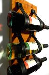 Wine Rack, Wall Mounted Upcycled. Made From  Recycled Reclaimed Wood, Bike Tire Tubes 6 small
